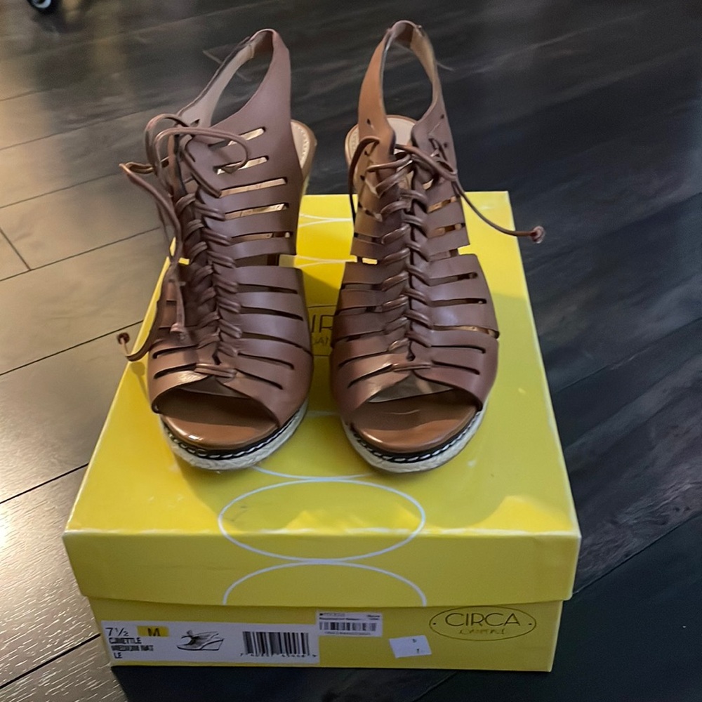 Circa. Joan and David lace up wedge. - Picture 1 of 3